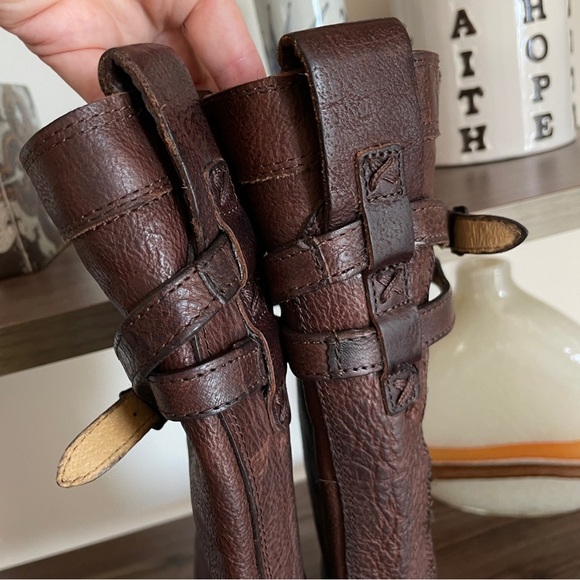 SOLD Women's Frye Jane Strappy Leather Riding Boots, Size 7 B - Picture 8 of 16